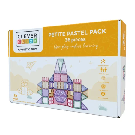 Magnetbausteine Petite pastell, 36 Teile, Cleverclixx 