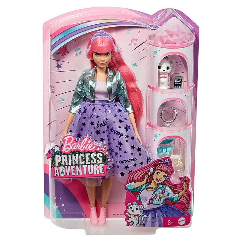 Barbie Princess Adventure m.kat, lilla kjole