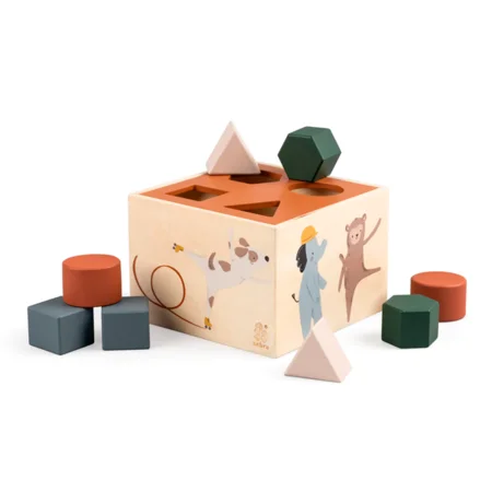 Sebra Formensteckspiel aus Holz, Toes/Builders