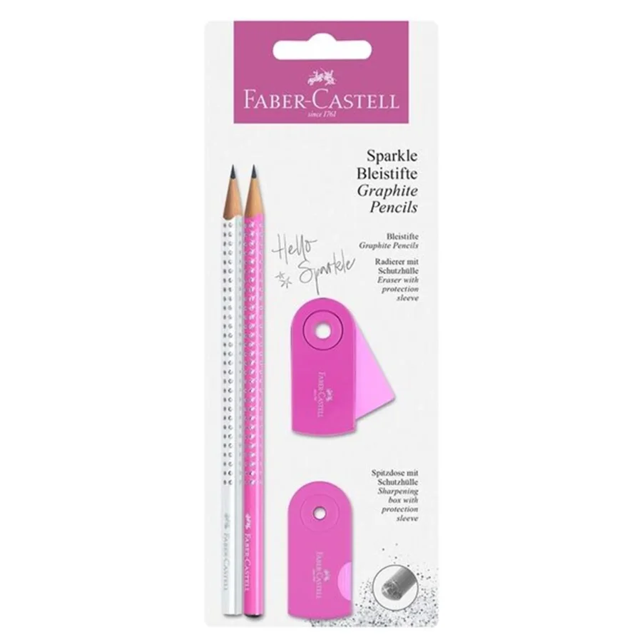 Faber-Castell blyantsæt, sparkle pink/hvid