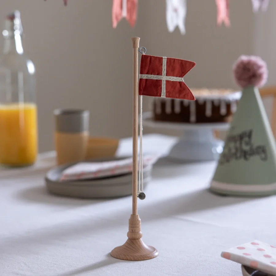 Sebra Fødselsdags bordflag i træ