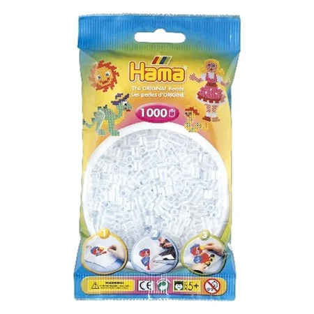 hama perler 1000 stk transparent, frv 19