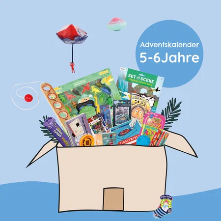 Adventskalender blau, 5-6 Jahre