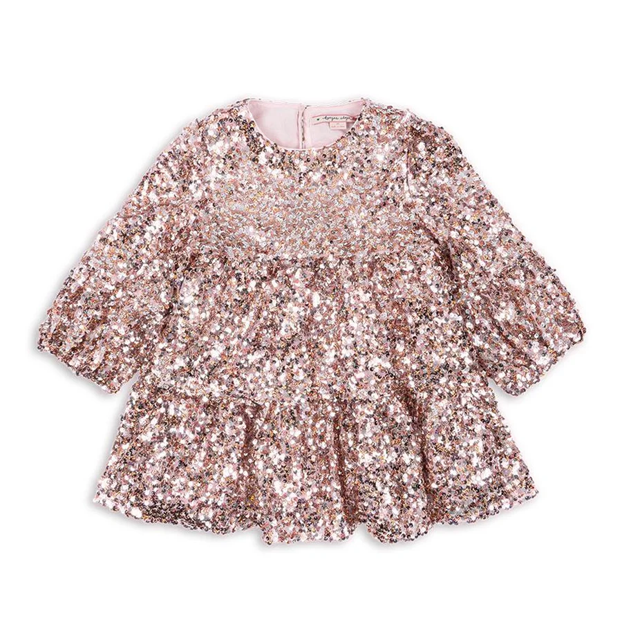 Konges Sløjd Lila sequins kjole, grey/rosa