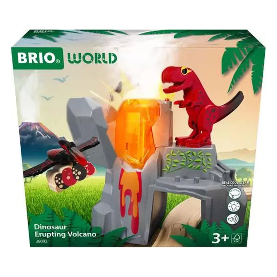 BRIO aktiv vulkan med dinosaurer