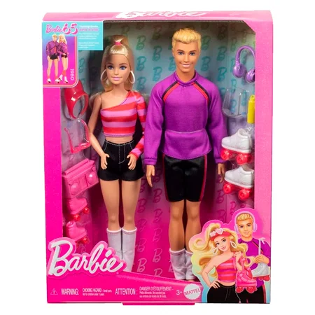 Barbie 65th anniversary Barbie og Ken, 80s rulleskøjter