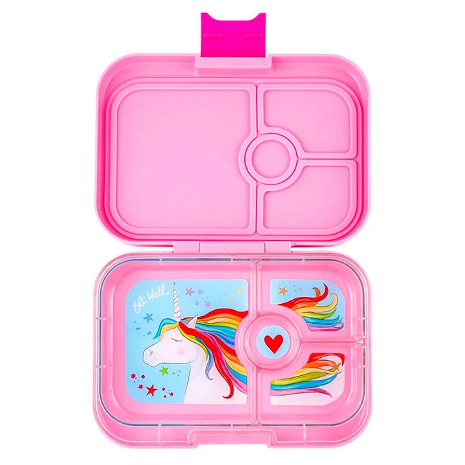 Yumbox Panino madkasse m 4 rum, power pink/unicorn tray