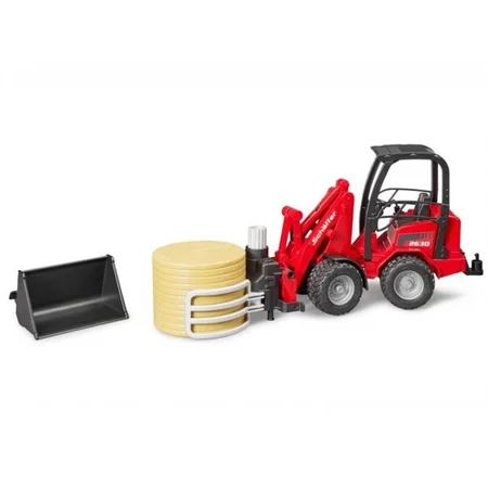 Bruder Schäffer Compact loader med balle-greb