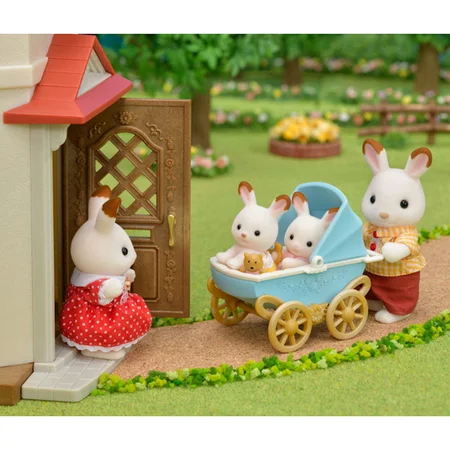 Sylvanian Families, chokoladekanin tvillingerne barnevogn