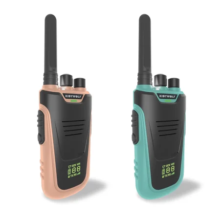 Kidywolf walkie talkie-sæt, nude/cyan