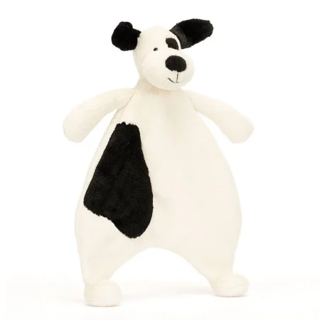 Jellycat Bashful hund nusseklud, sort/creme