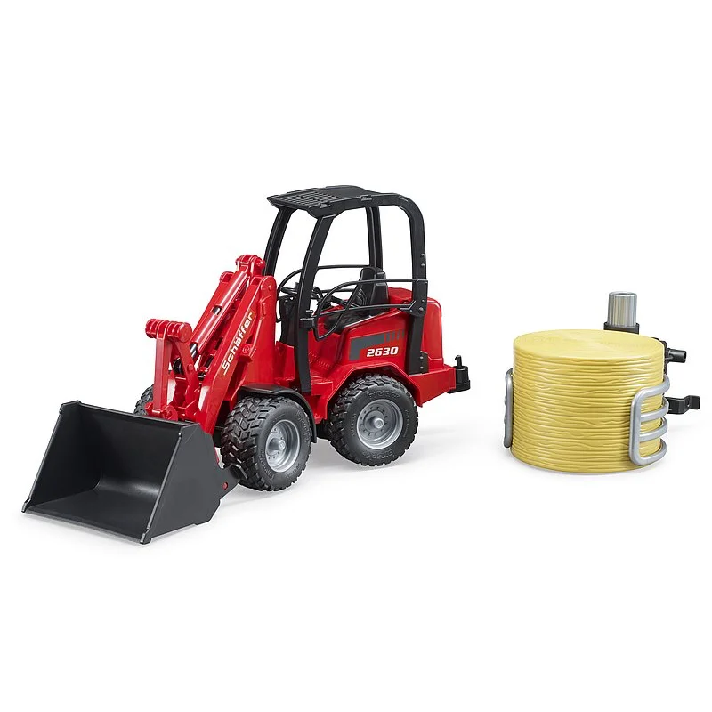 Bruder Schäffer Compact loader med balle-greb