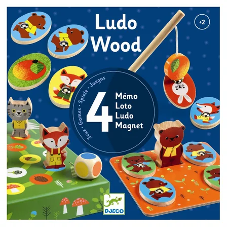 Djeco 4 spil for de mindste, Ludo Wood