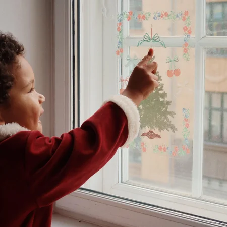 Konges Sløjd vinduesdekoration, let it snow