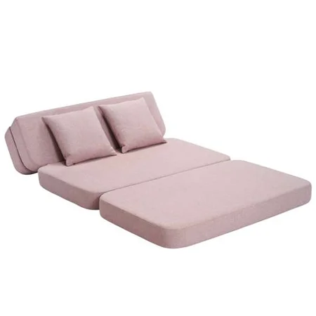 byKlipKlap 3-fold sofa, 120 cm soft rose