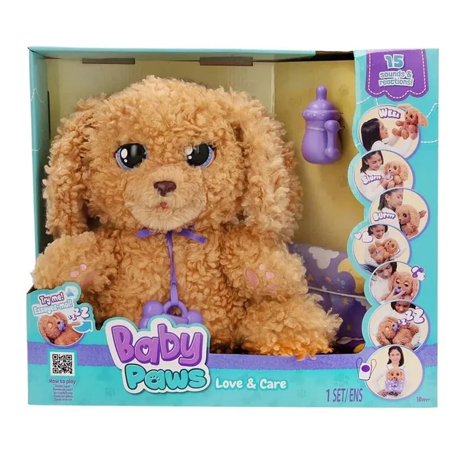 Baby Paws interactive puppy, Labradoodle 25 cm