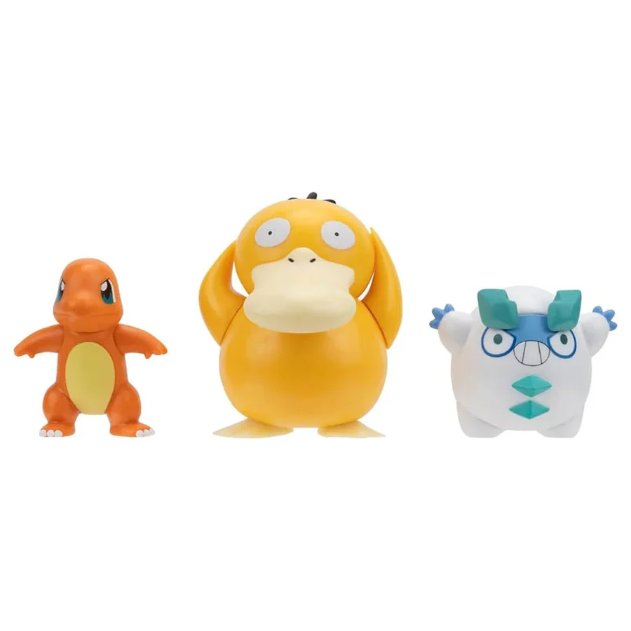 Pokemon battle figurer, Galarian Darumaka, Psyduck og Charmander