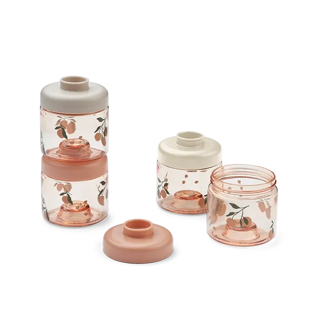 Liewood Dominique Baby mad boxe, 4 pak, peach/sea shell