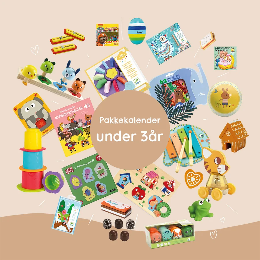 Pakkekalender 24 gaver, 1-3 år