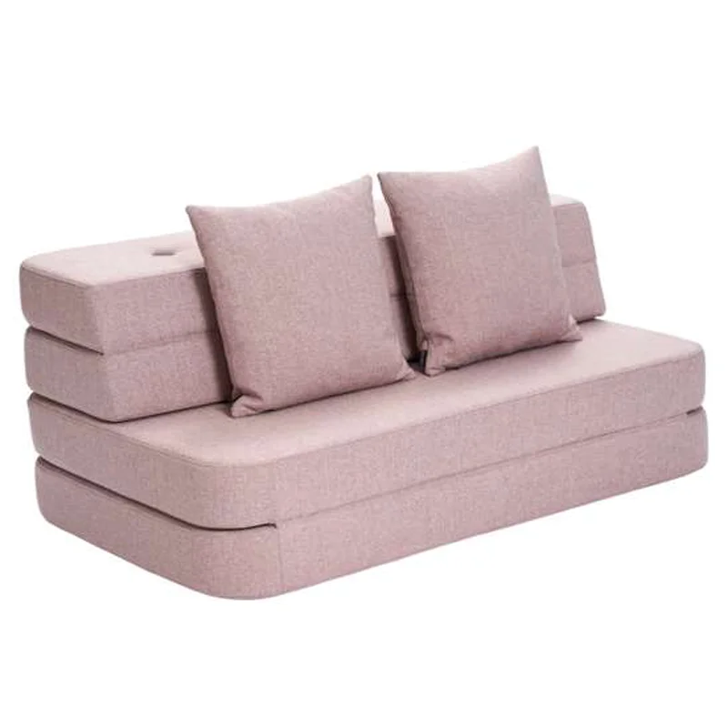 byKlipKlap 3-fold sofa, 120 cm soft rose