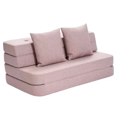 byKlipKlap 3-fold sofa, 120 cm soft rose