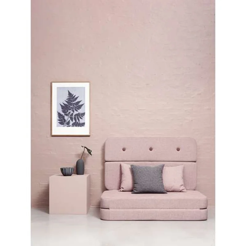 byKlipKlap 3-fold sofa, 120 cm soft rose