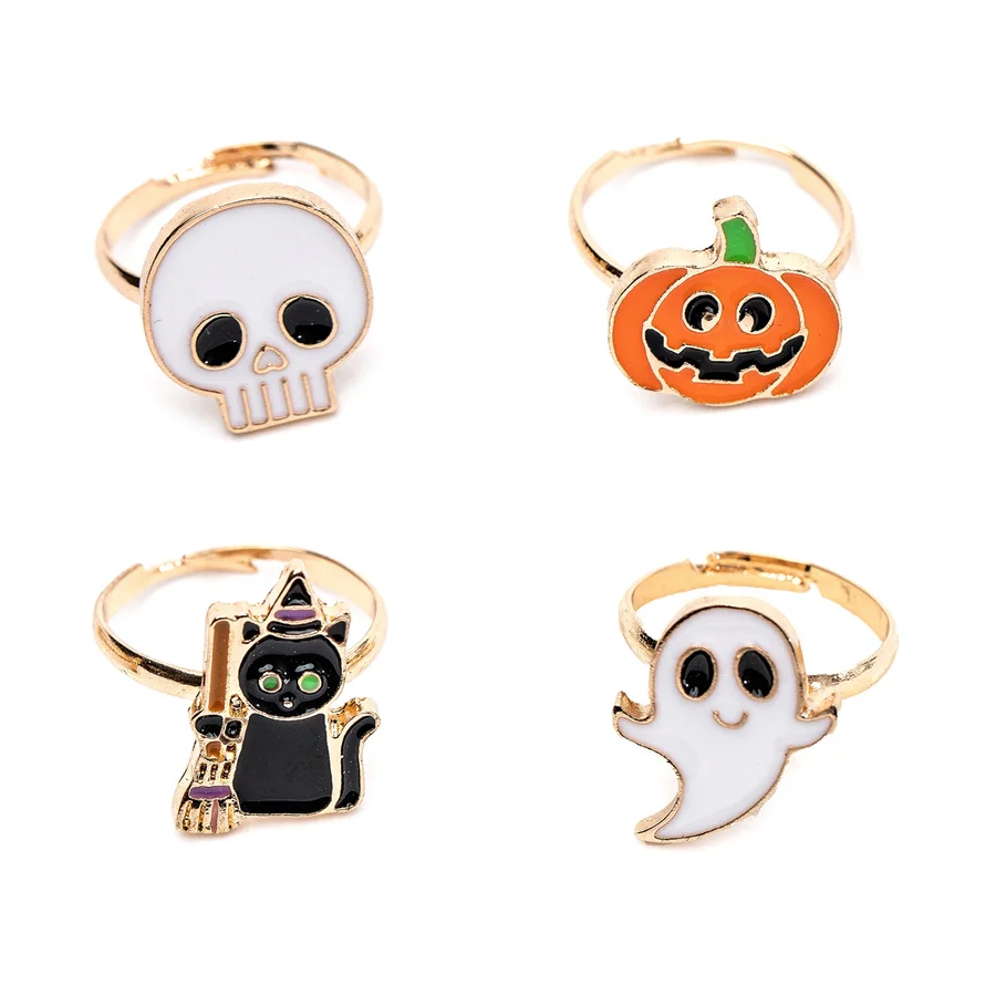 Great Pretenders halloween ring, glow in the dark - assorteret