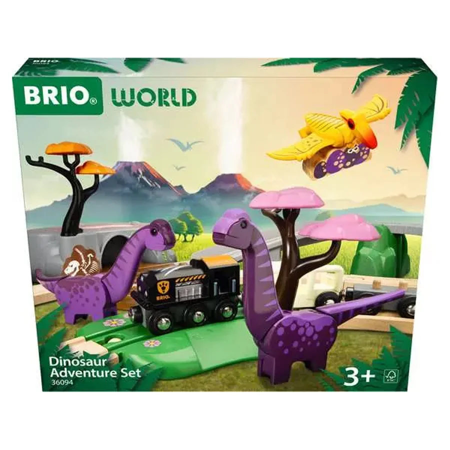 BRIO togbanesæt med dinosaurer