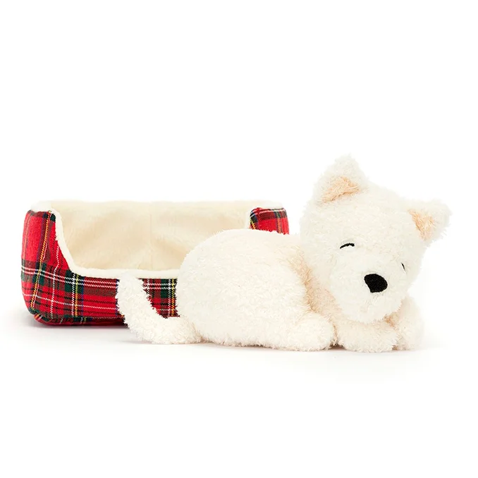 Jellycat Play, Napping Nipper, Westie 10 cm