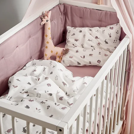 Leander sengerand til Linea og Luna babyseng, Dusty Rose