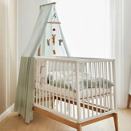 Leander himmel til Linea og Luna babyseng, sage green