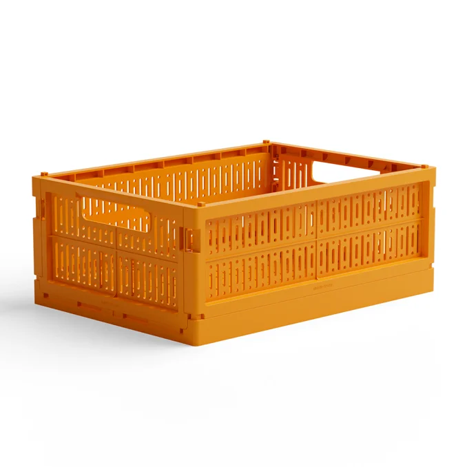 Made Crate foldekasse midi, mustard