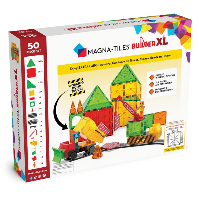 Magna-Tiles Byggepladssæt XL 50 stk