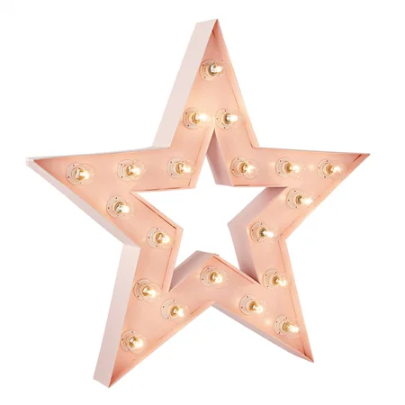 Bonton starlight med lys, rose