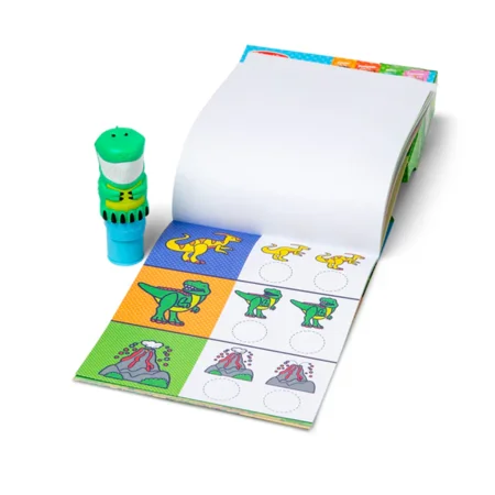 Melissa & Doug Sticker WOW, Aktivitetssæt med stamper, dino