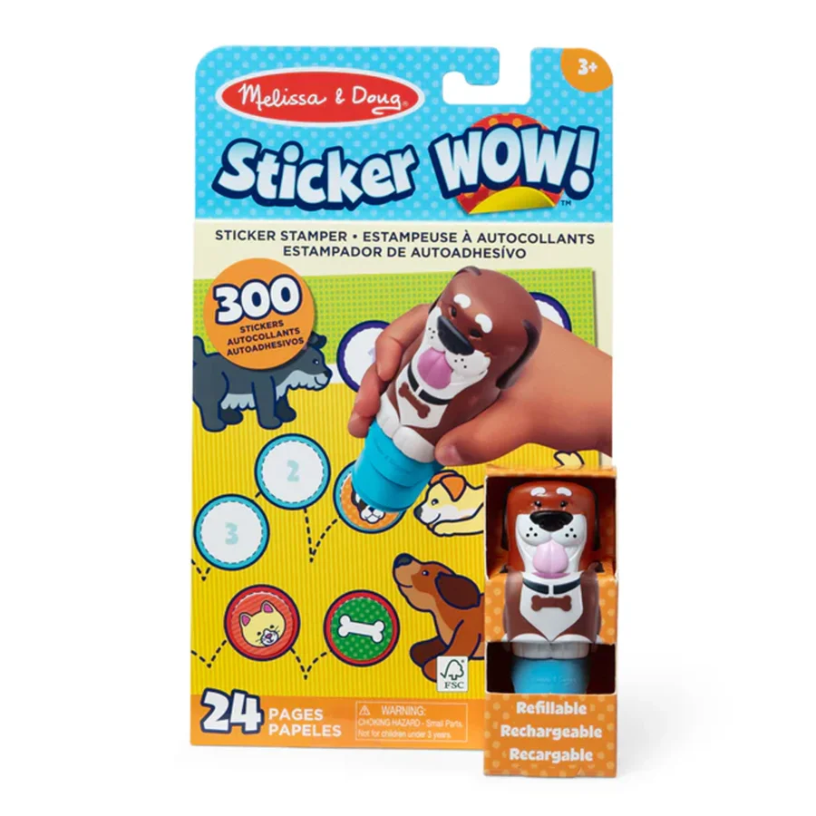 Melissa & Doug Sticker WOW, Aktivitetssæt, hunde