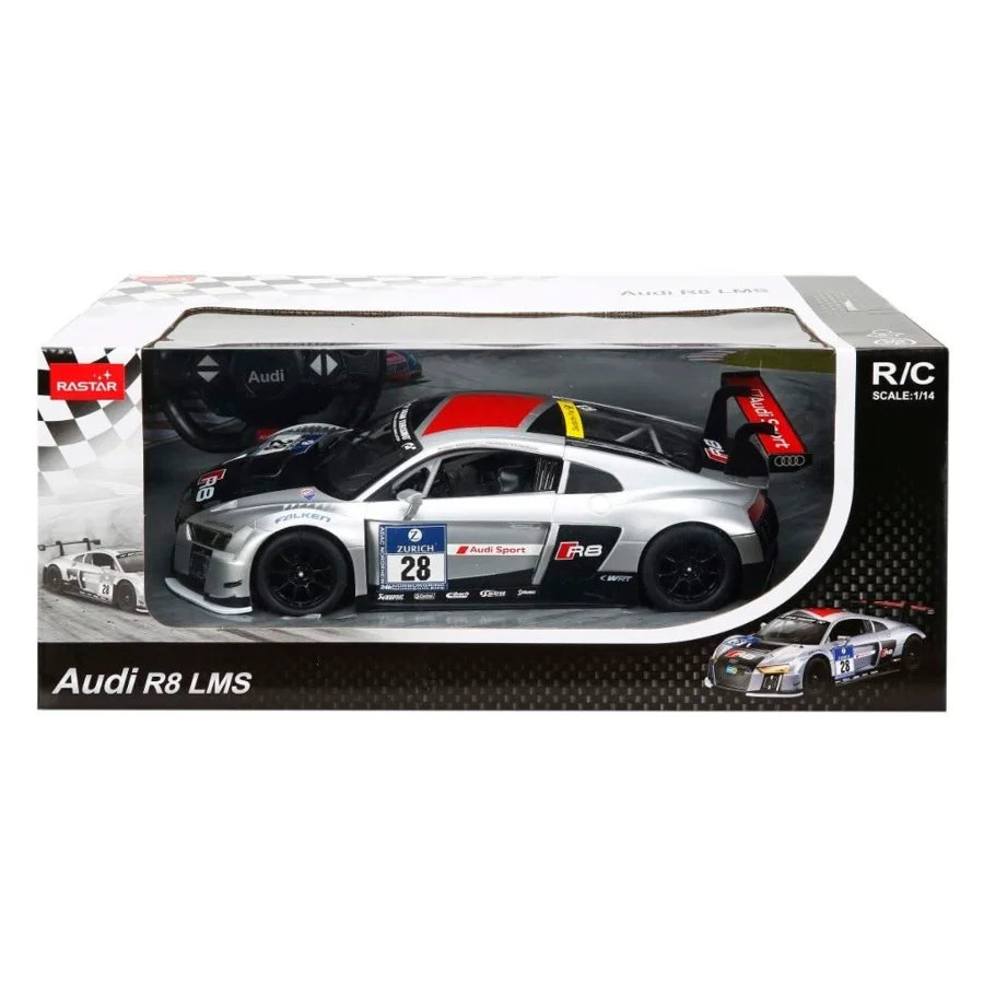 Fjernstyret Audi R8 LMS Performance 2013 Sølv, 1:14 