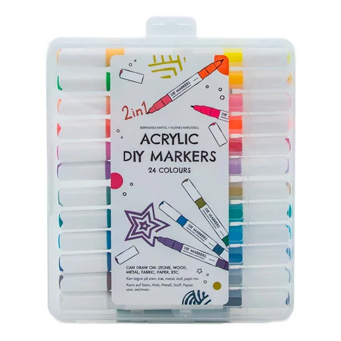 Børnenes Kartel acrylic diy markers 2 in 1