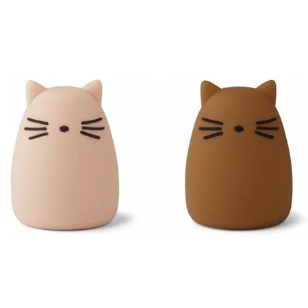 Liewood 2-pak mini Callie lampe, Cat - Rose/Golden Caramel