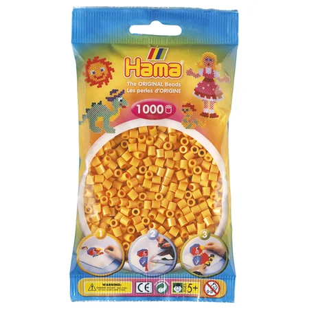 Hama perler 1000 stk bamse-gul, frv 60