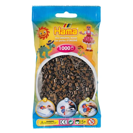 Hama perler 1000 stk brun, frv 12