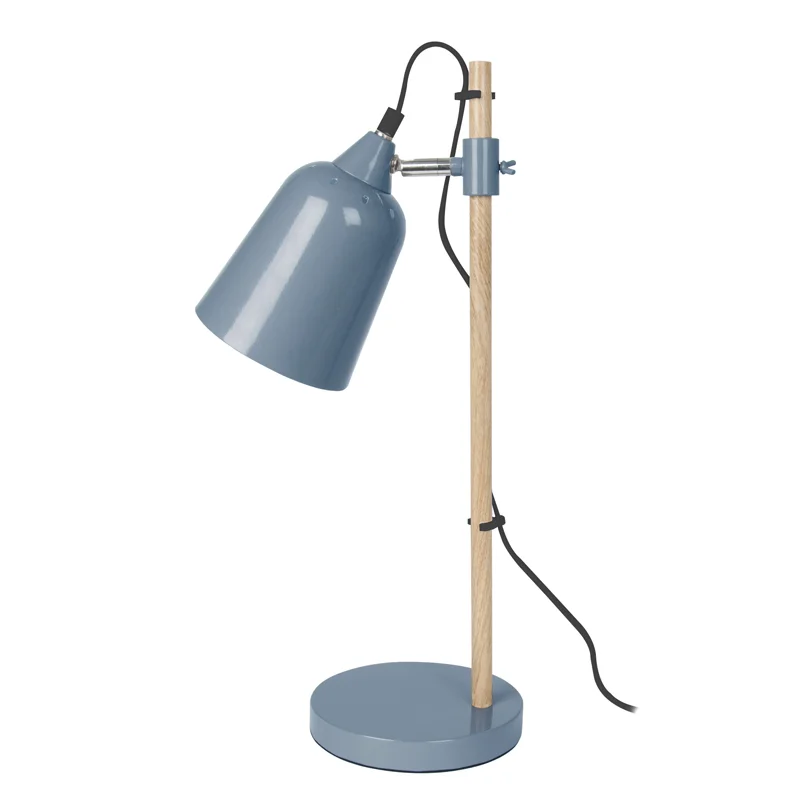 Leitmotiv metal bordlampe, Wood-like - jeans blue