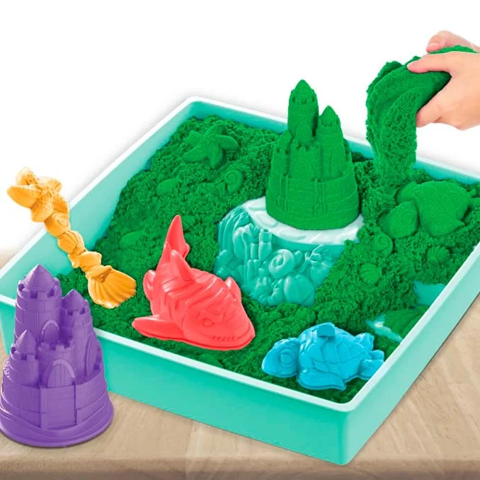 Kinetic Sand sandkassesæt, grøn