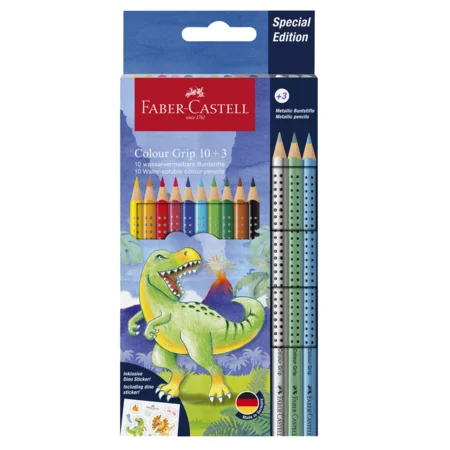 Faber-Castell grip 2001 akvarel 10+3 metallic, dino