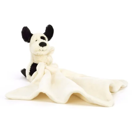 Jellycat Bashful hund nusseklud, sort/creme