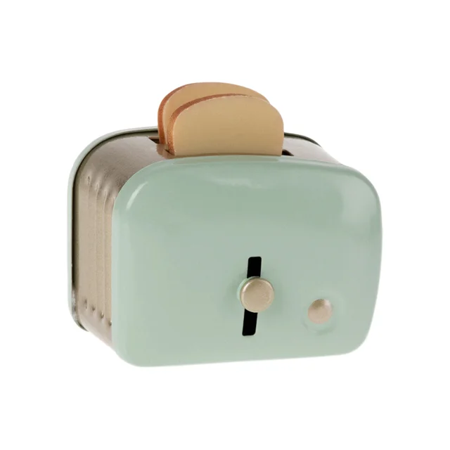 Maileg miniature toaster og brød, mint