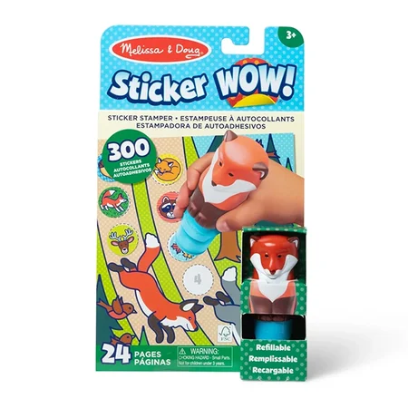 Melissa & Doug Sticker WOW, Aktivitetssæt med stamper, ræv