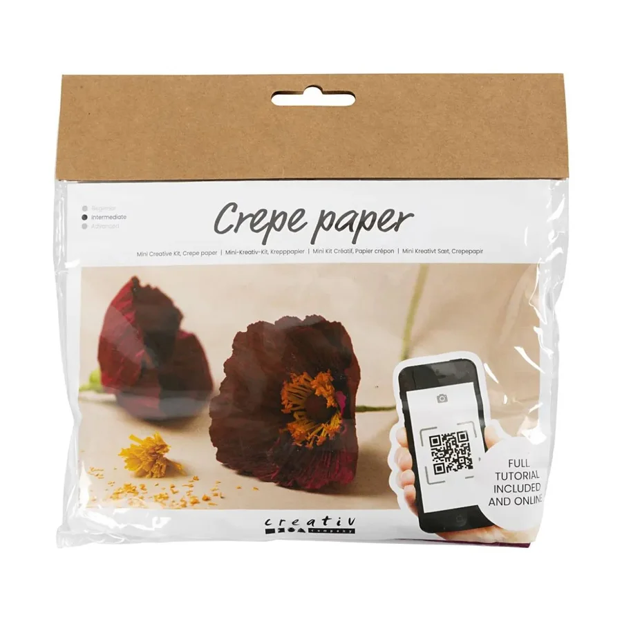 Mini DIY kit crepepapir, valmuer