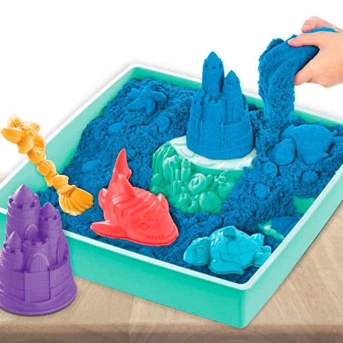 Kinetic Sand sandkassesæt, blå