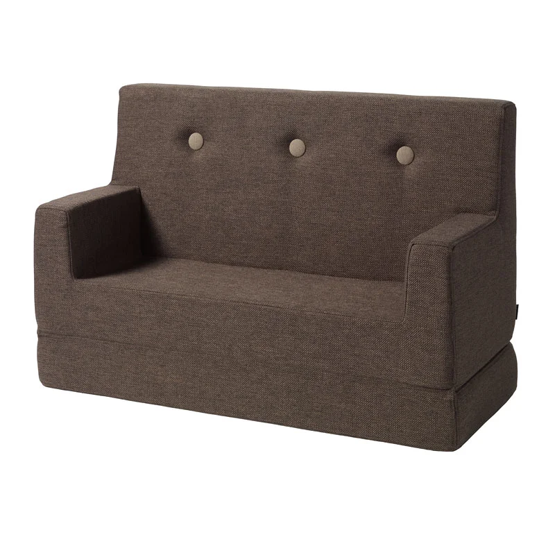 by KlipKlap KK Kids Sofa, brun med sand knap